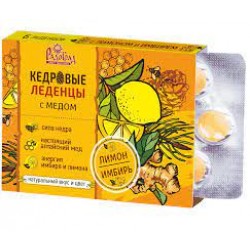 Леденцы медово-кедровые с лимоном и имбирем Радоград 19,2 гр 