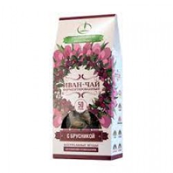 Напиток чайный Иван-чай листовой ферм. с Брусникой Емельяновская Биофабрика 50 гр