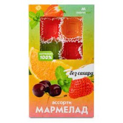 Мармелад без сахара ассорти вишня, апельсин, мята, клубника MARMECO 170 гр