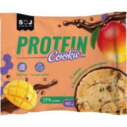 Печенье со вкусом манго покрытое шоколадом б/с Protein Cookie SOJ 40гр