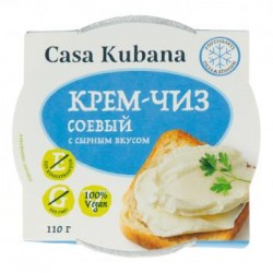 Крем Чиз на основе растительных белков Соевый крем-чиз Casa Kubana 110 гр 